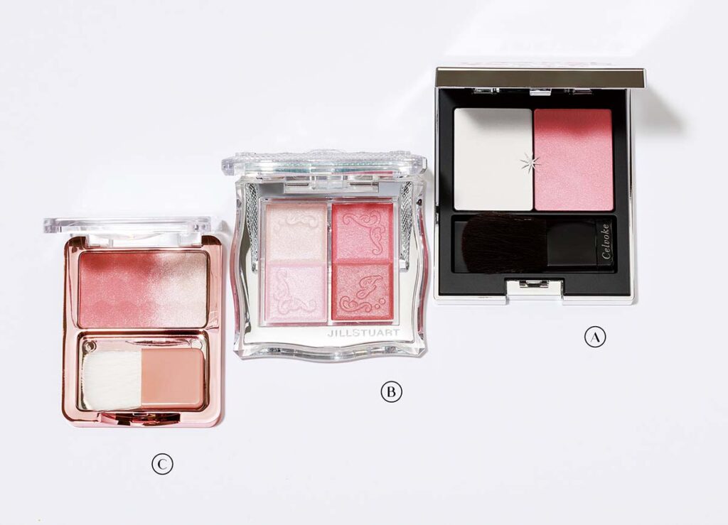 ピンクチーク＆白パウダーのセット